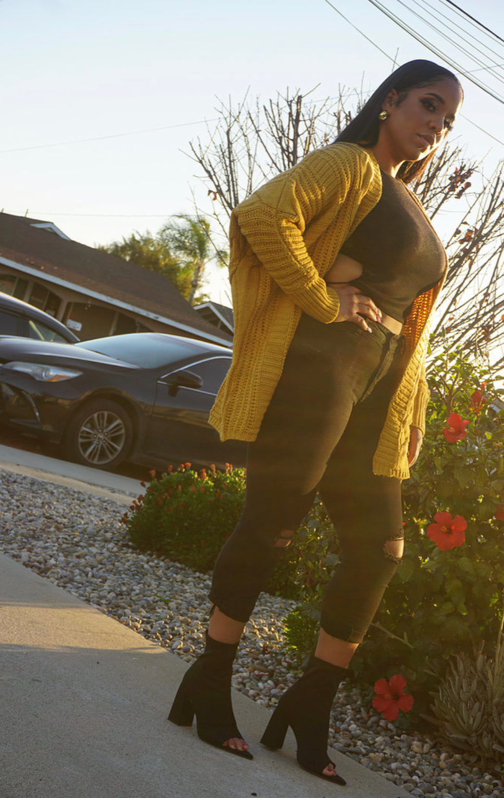 Mustard cardigan