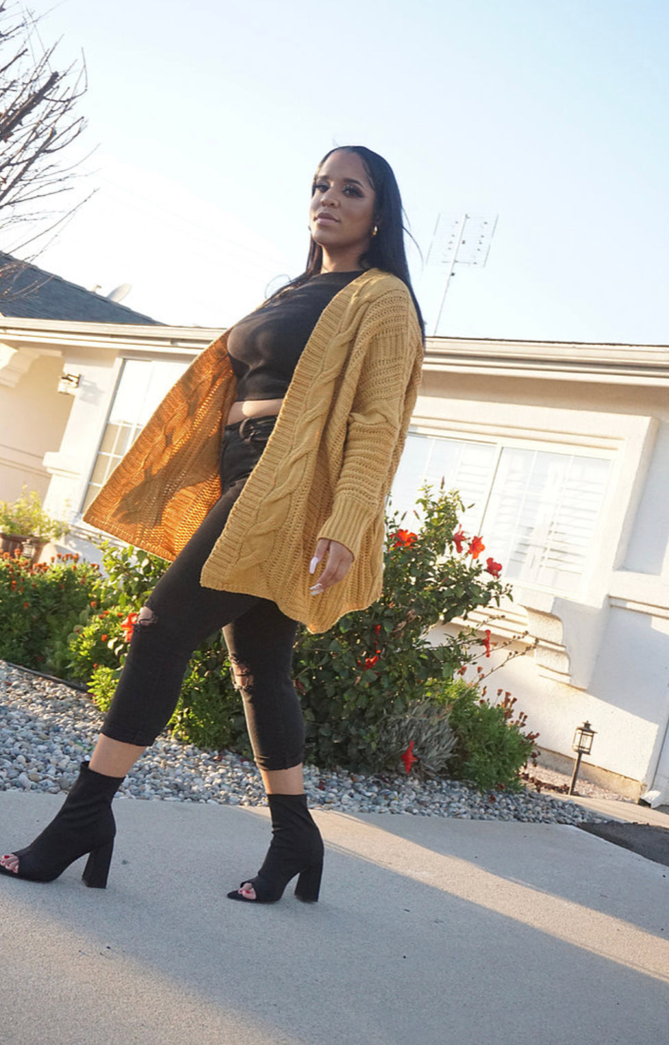 Mustard cardigan